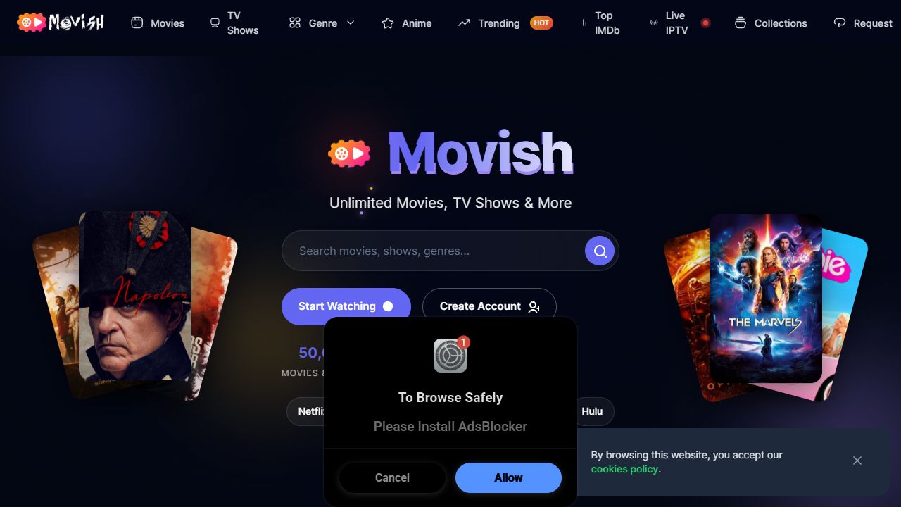 Movish screenshot preview