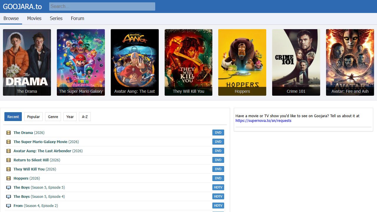Goojara screenshot preview