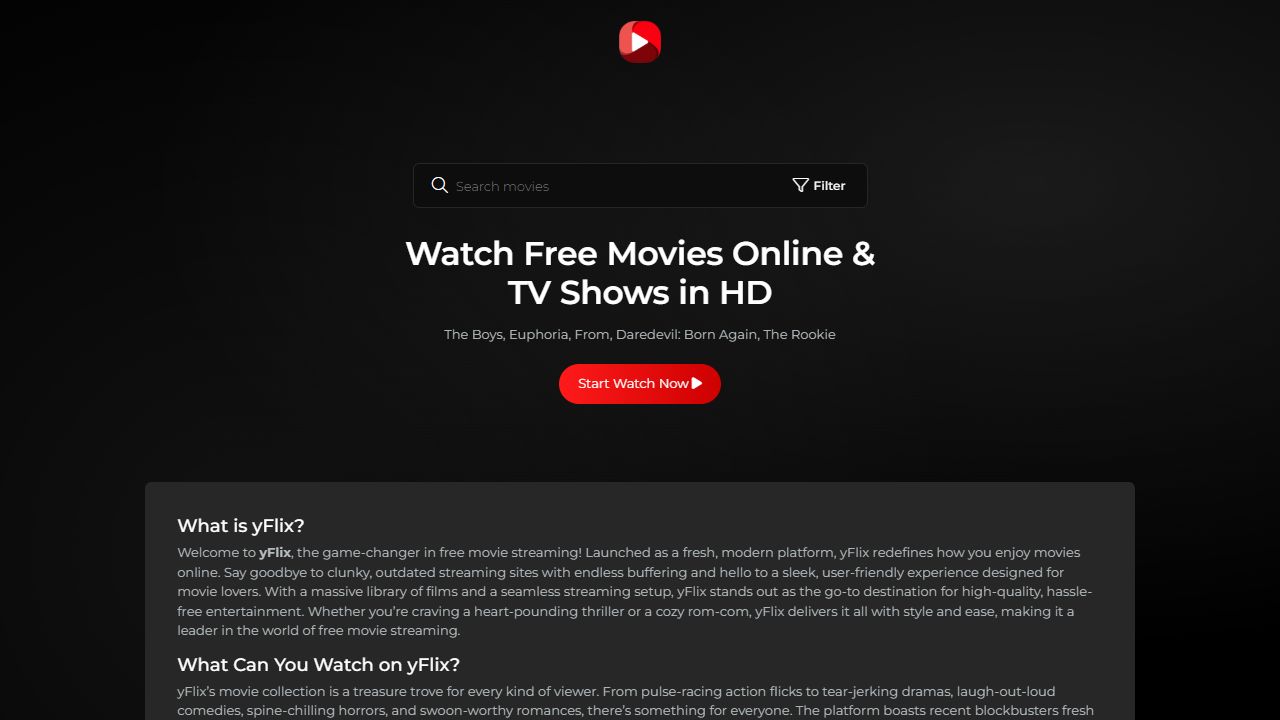 yFlix screenshot preview