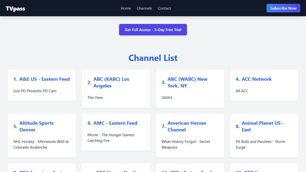 TVPass preview