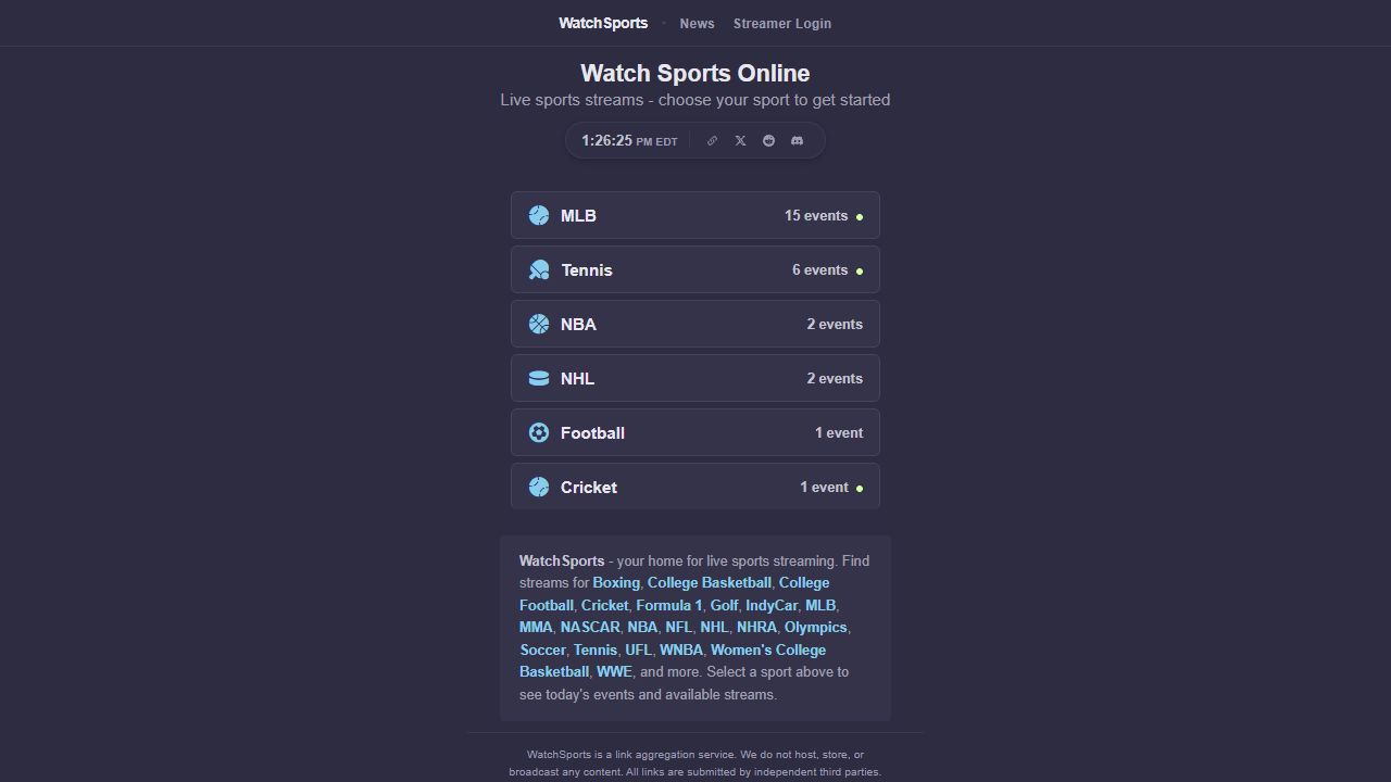 WatchSports preview